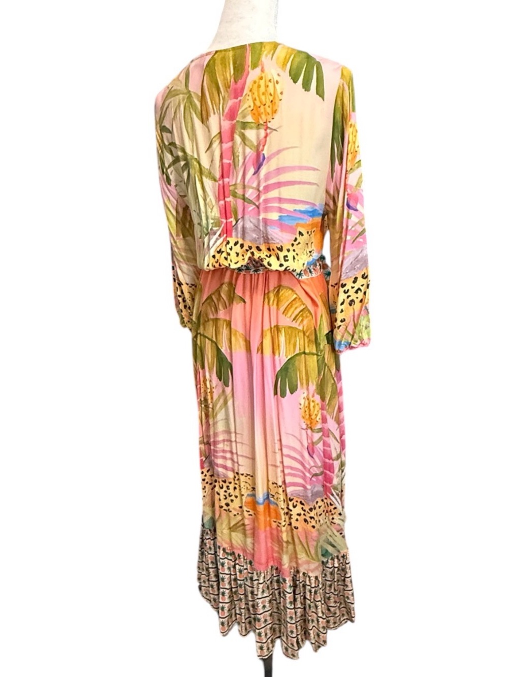 NWOT - Farm Rio Tropical Wrap Maxi Dress - Picture 8 of 9